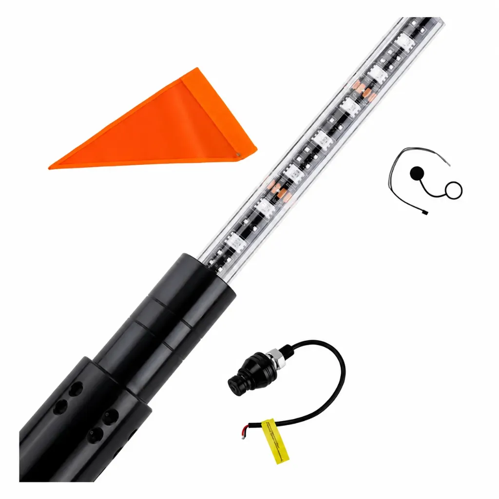 [ANI008RGB-SAI] Antena chicotera con luz LED multicolor con funciones tipo cascada