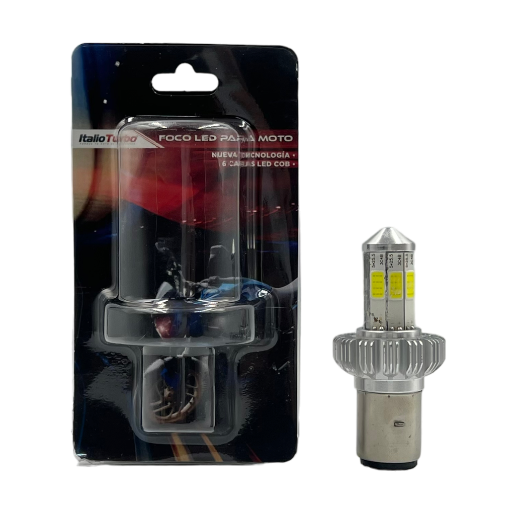 Foco LED para motocicleta entrada BA20 con 6 caras