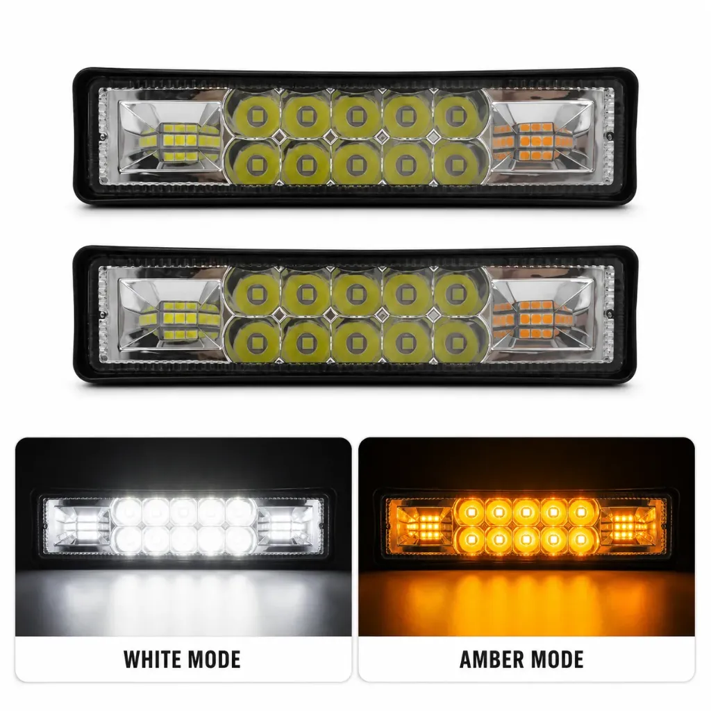[FA-LH10CY] Barra LED con cuartos blanco/ámbar