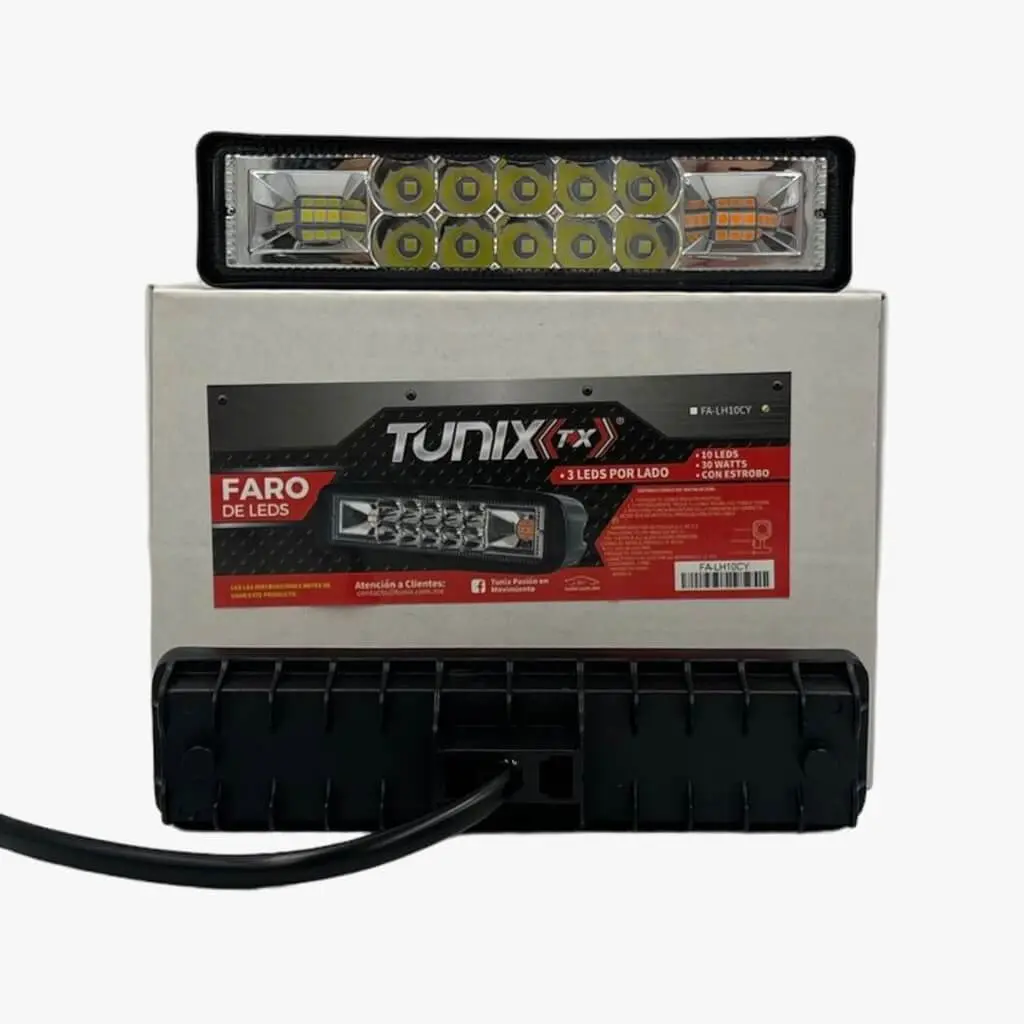Barra LED con cuartos blanco/ámbar