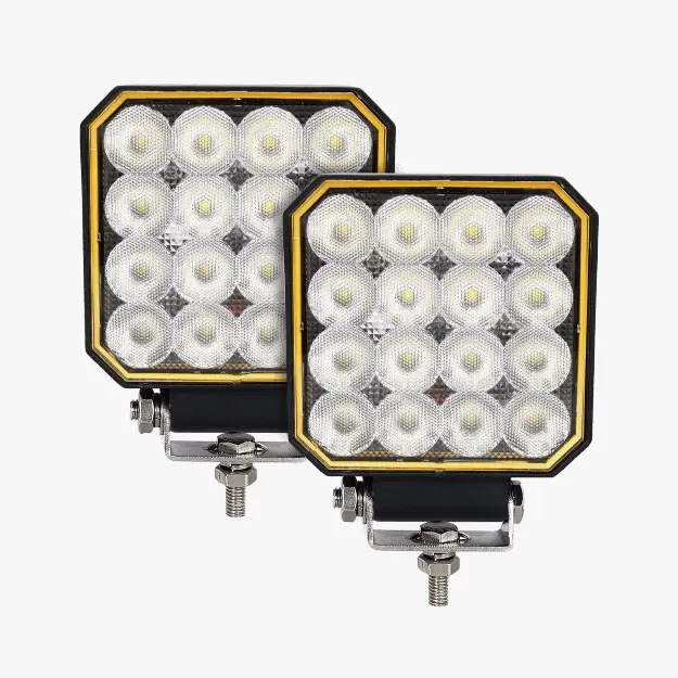 Faro LED cuadrado con 16 potentes LED calidad premium