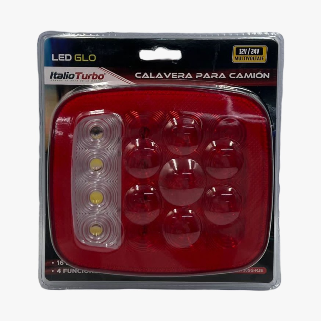 Plafón tipo Jeep de 16 LED multivoltaje