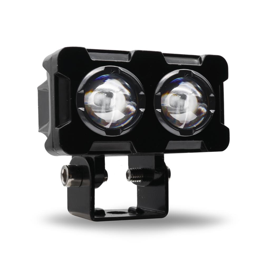 Faro LED rectangular 2 ojos bicolor