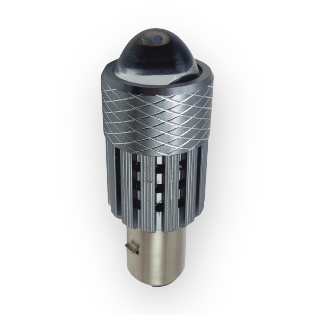 Foco LED entrada BA20 con lupa penetración color blanco/ámbar