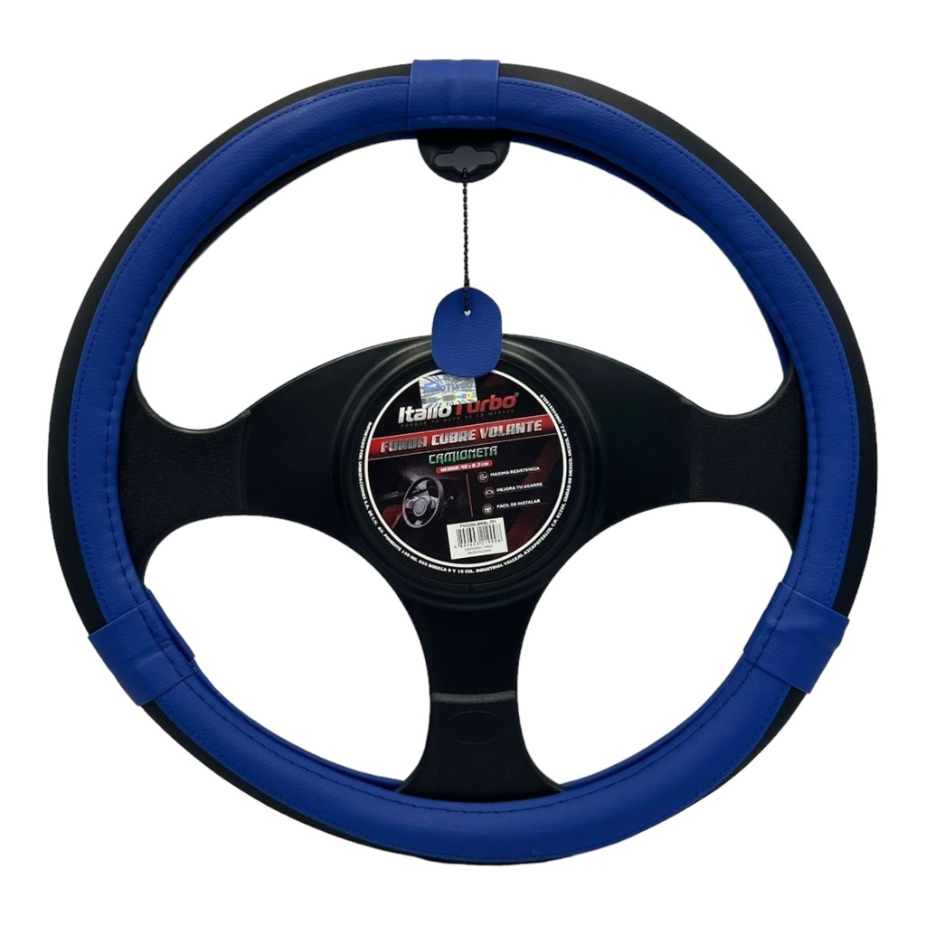 Funda cubrevolante para camioneta negro con azul