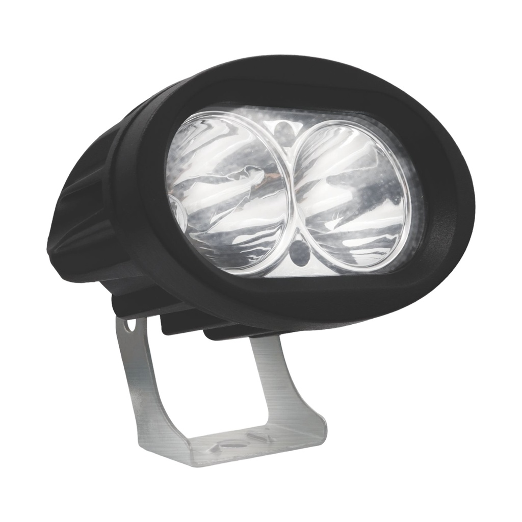 Faro de 2 LED'S tipo celda ovalado con luz alta, baja y estrobo