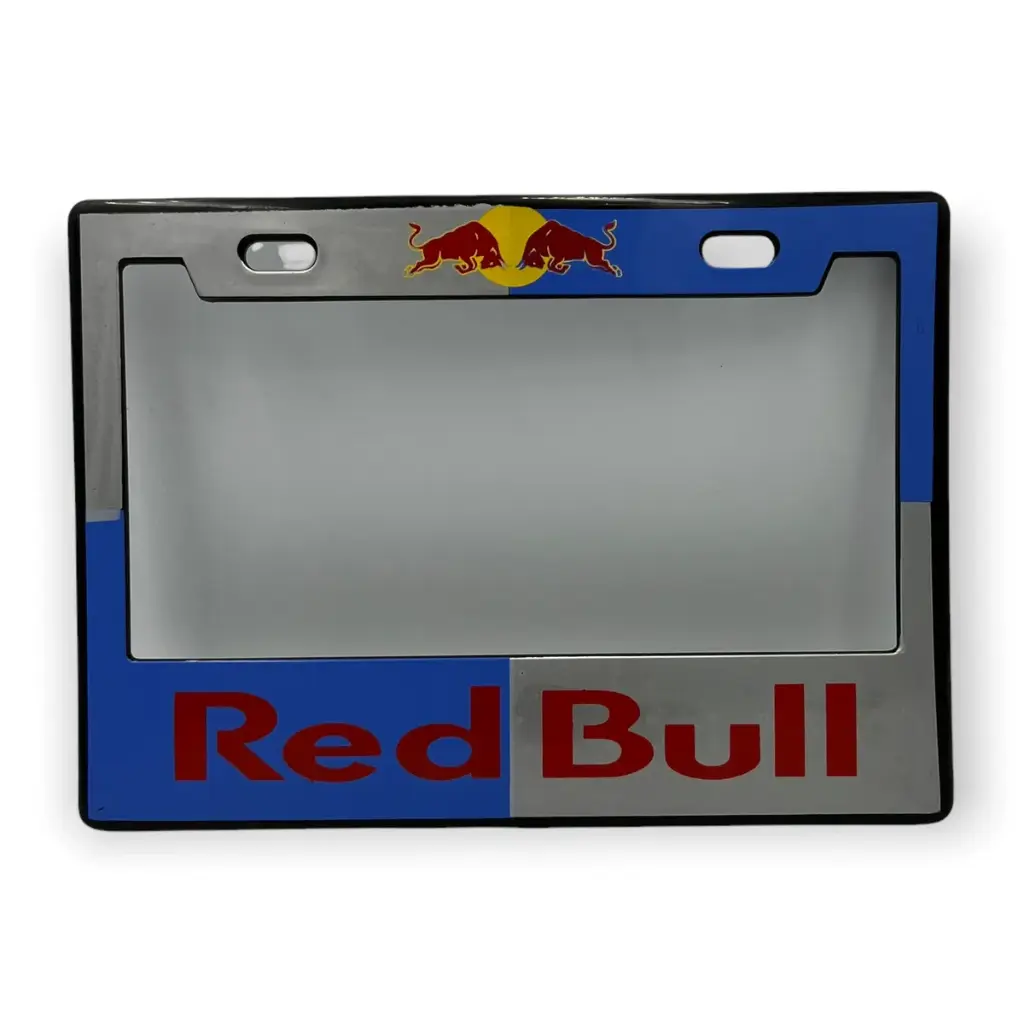 Portaplaca para motocicleta marca RedBull