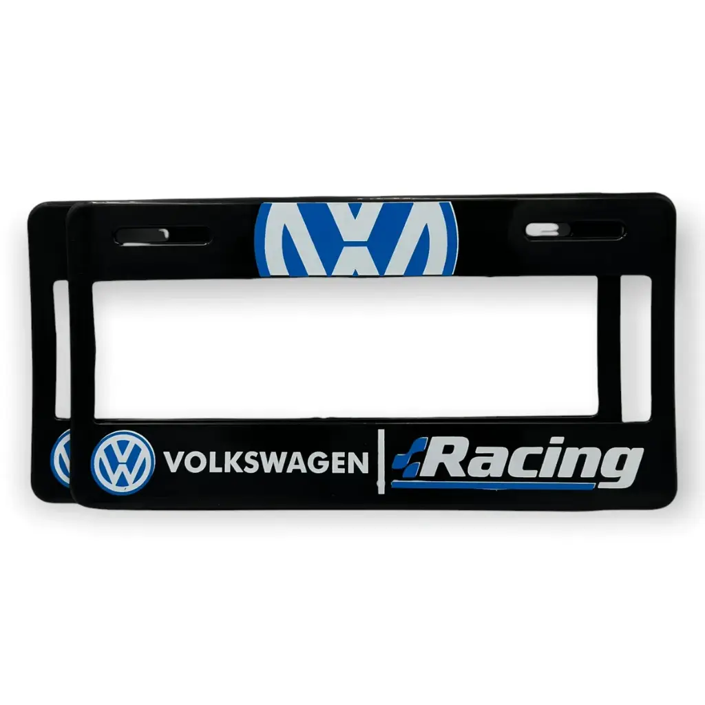 Portaplaca flexible marca VW Racing