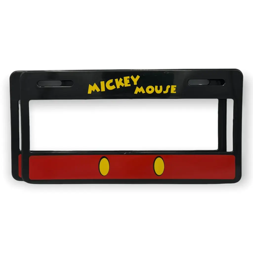 Portaplaca flexible marca Mickey Mouse