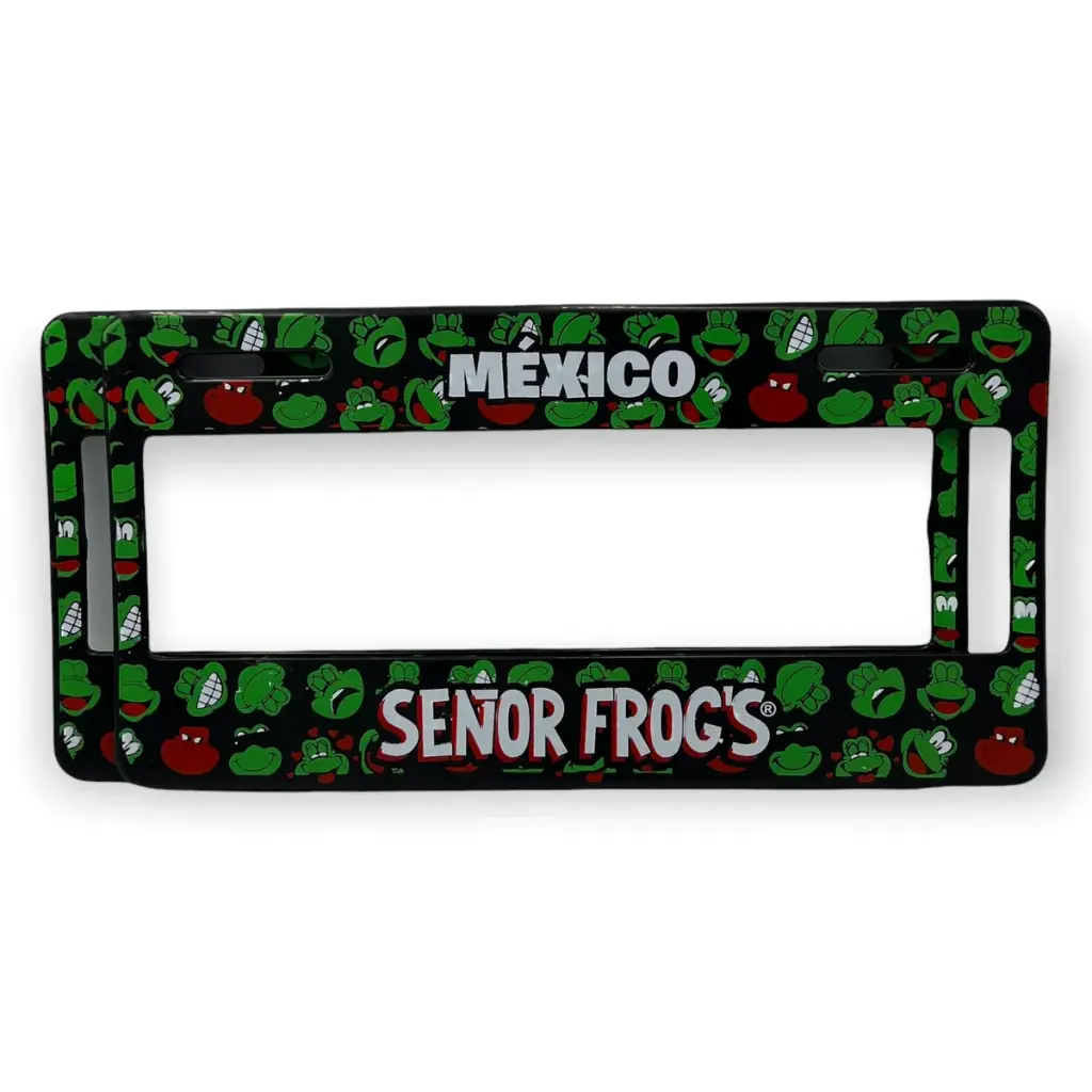Portaplaca flexible marca Sr. Frogs