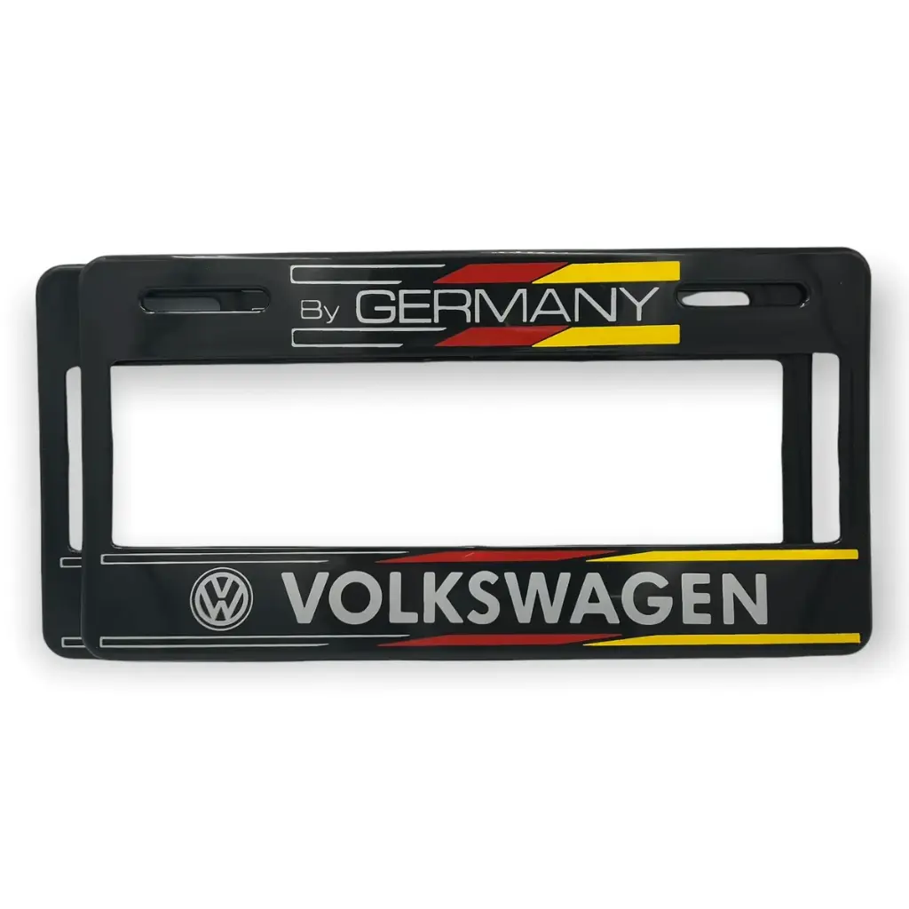 Portaplaca flexible marca VW Germany tricolor