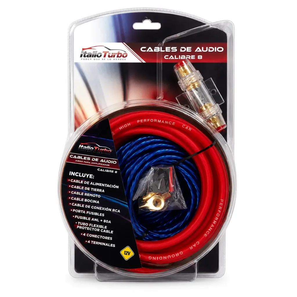 [CAB8GAKIT/CAB-K8] Cables de audio calibre 8 KIT