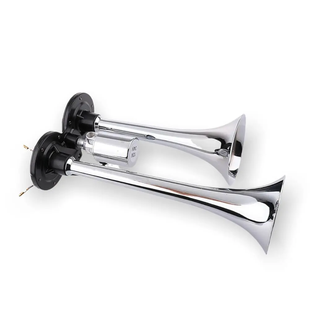 Corneta doble cromada