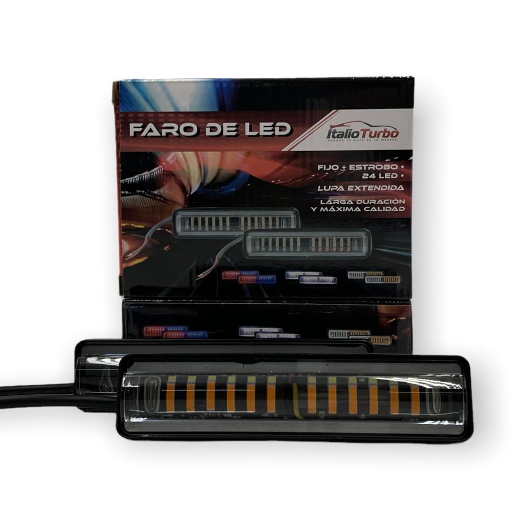 Barra LED con lupa bicolor (blanco/ámbar)