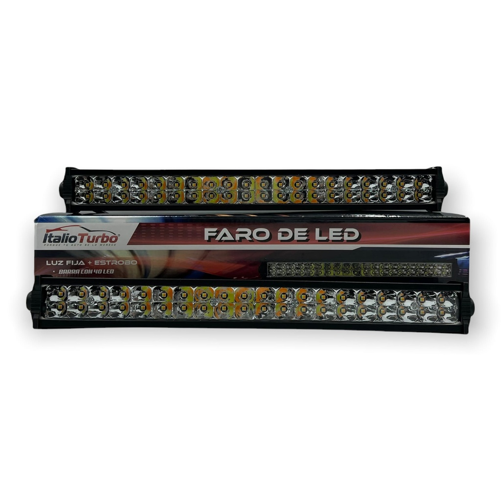 Par de barras LED bicolor (blanco/ámbar) 34 CM
