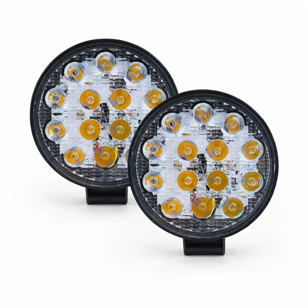 [FAL42-SAI] Faro redondo multivoltaje de 14 LED función fijo + estrobo