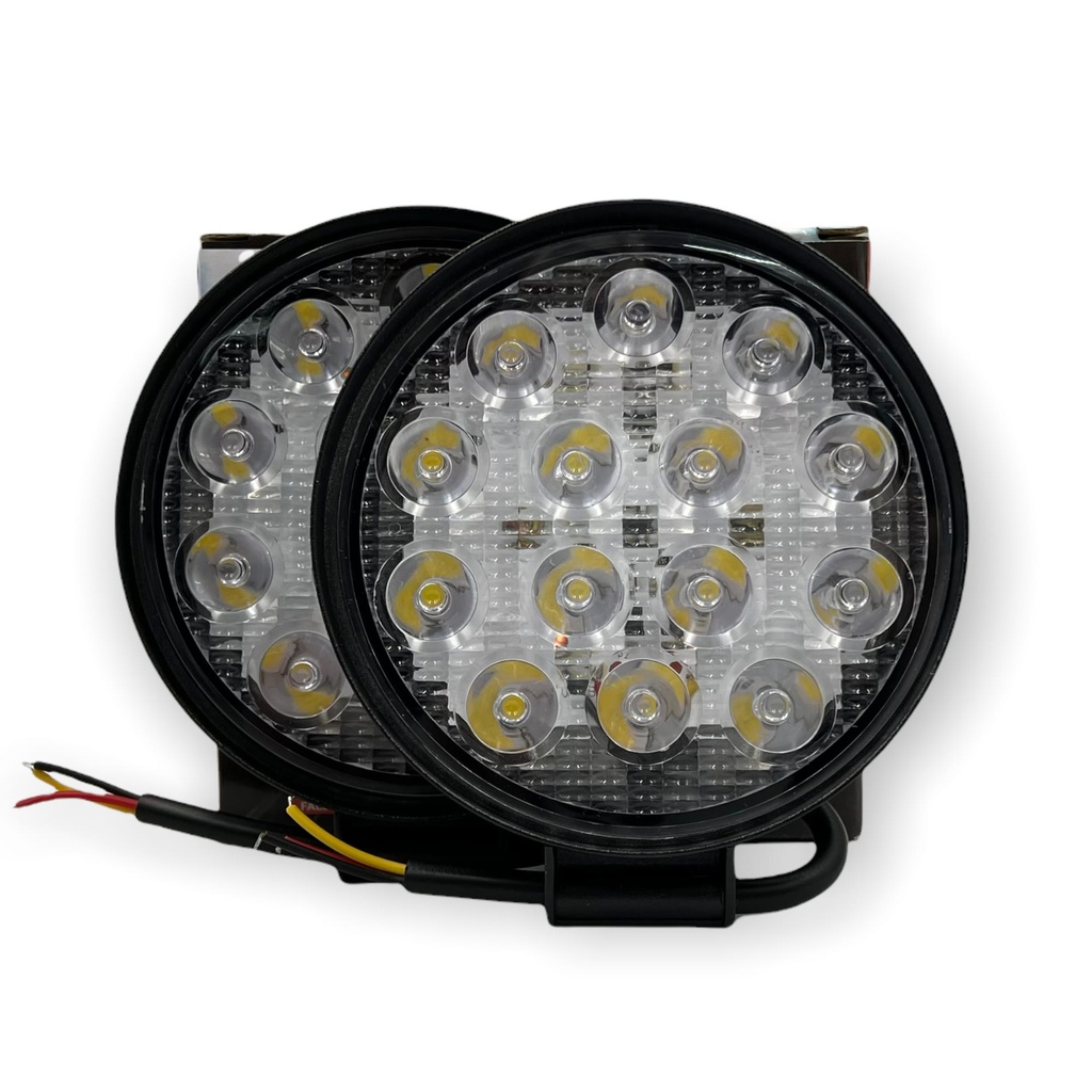 Faro redondo multivoltaje de 14 LED función fijo + estrobo