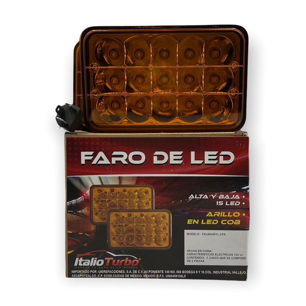 Unidad de 5" con mica ámbar