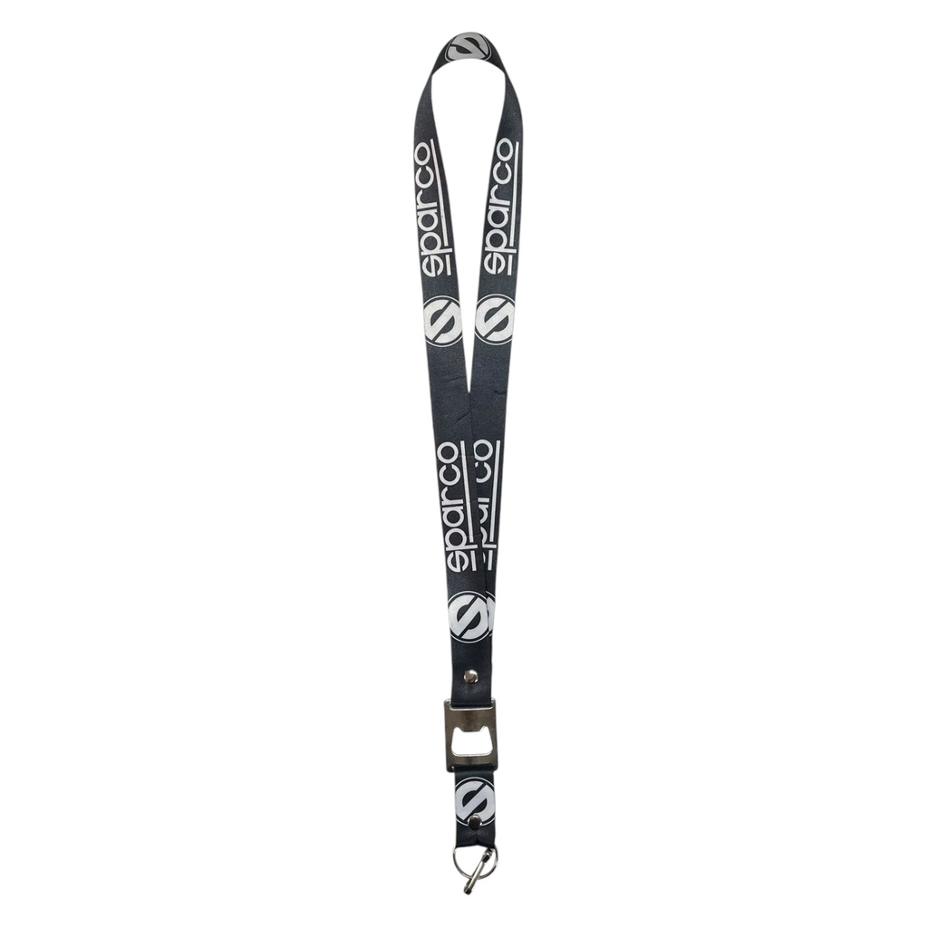 Lanyard con destapador Sparco negro