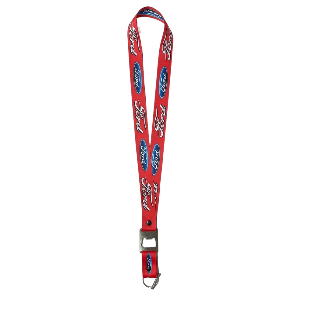 Lanyard con destapador Ford rojo