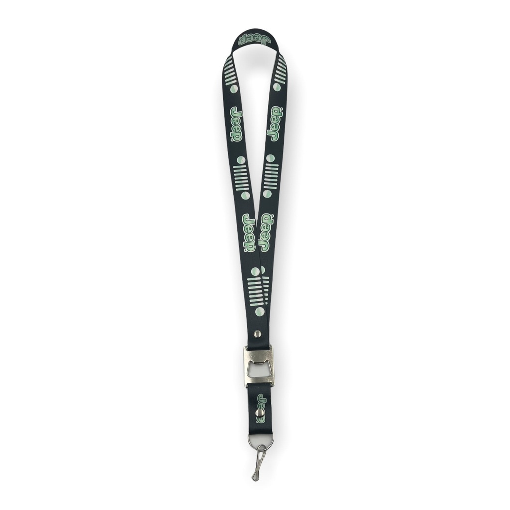 Lanyard con destapador Jeep verde
