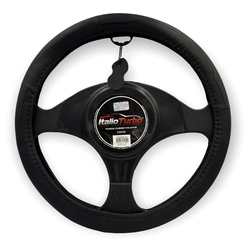 Funda cubrevolante de vinipiel negro