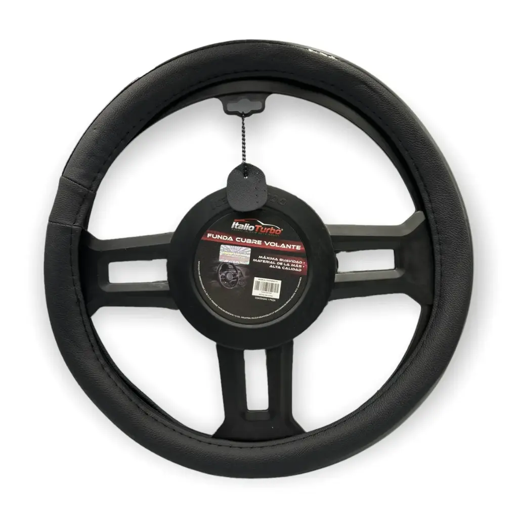 Cubrevolante de piel con acabado tipo fibra de carbón