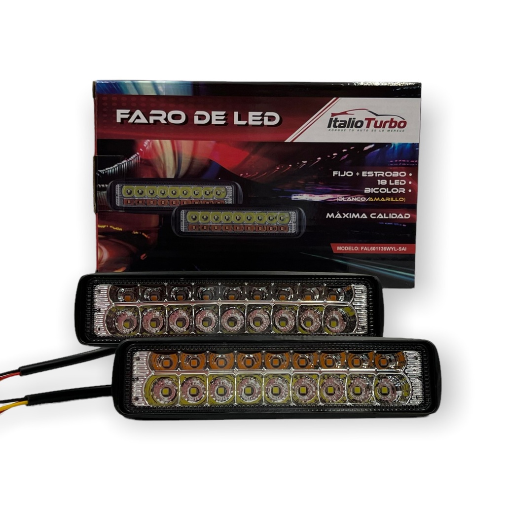 Barra LED bicolor (blanco/ámbar)