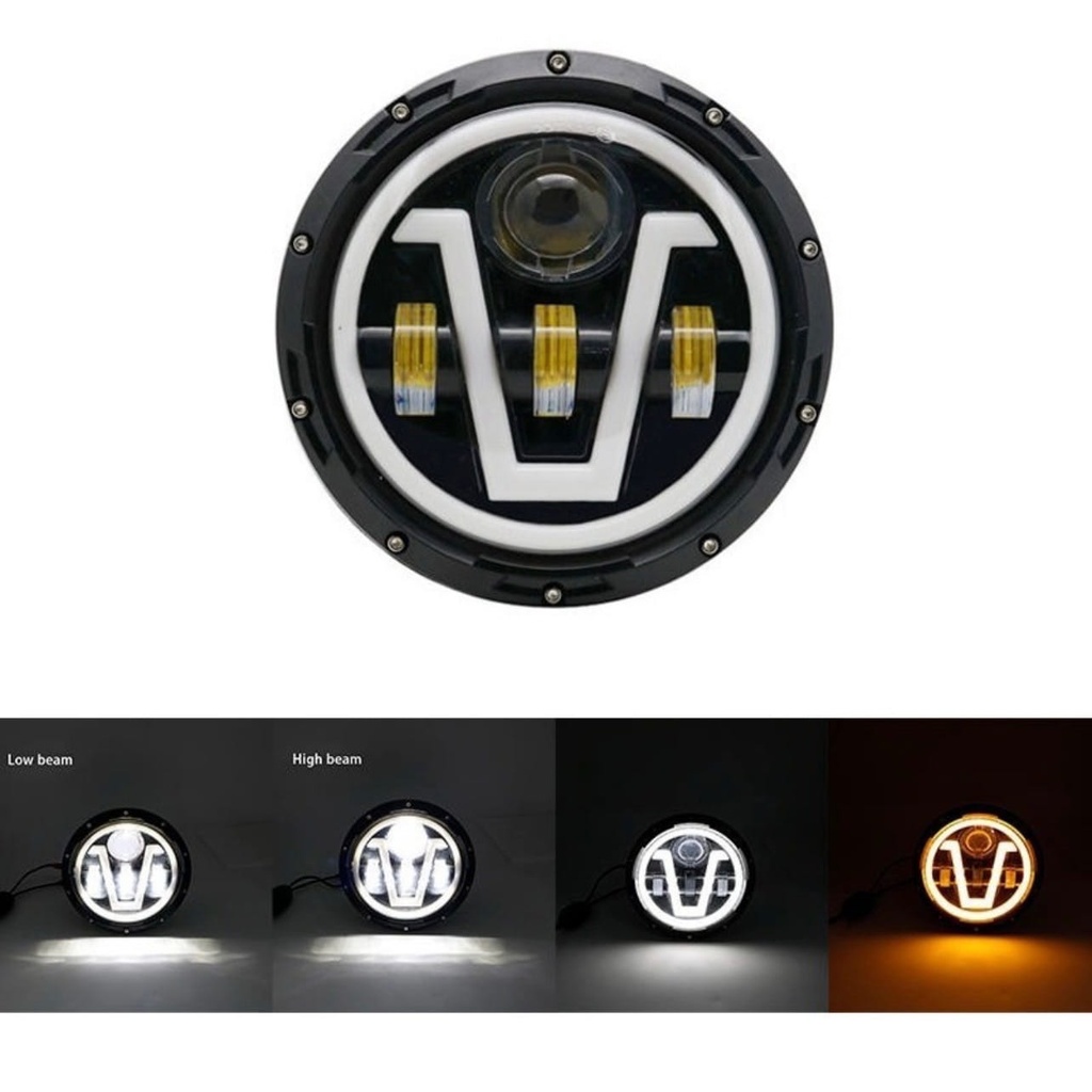 Unidad de 7 pulgadas bicolor con "V"