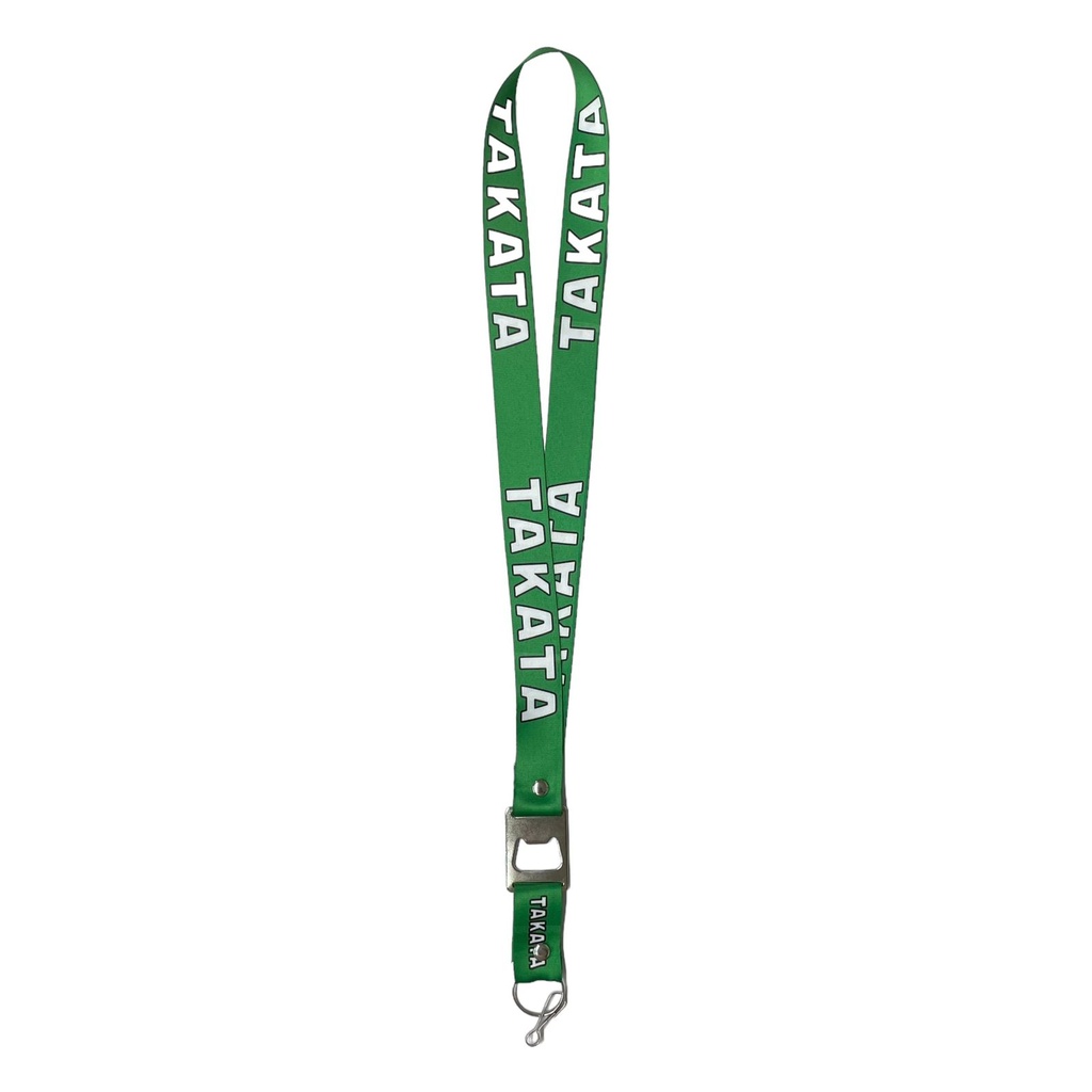 Lanyard con destapador Takata verde