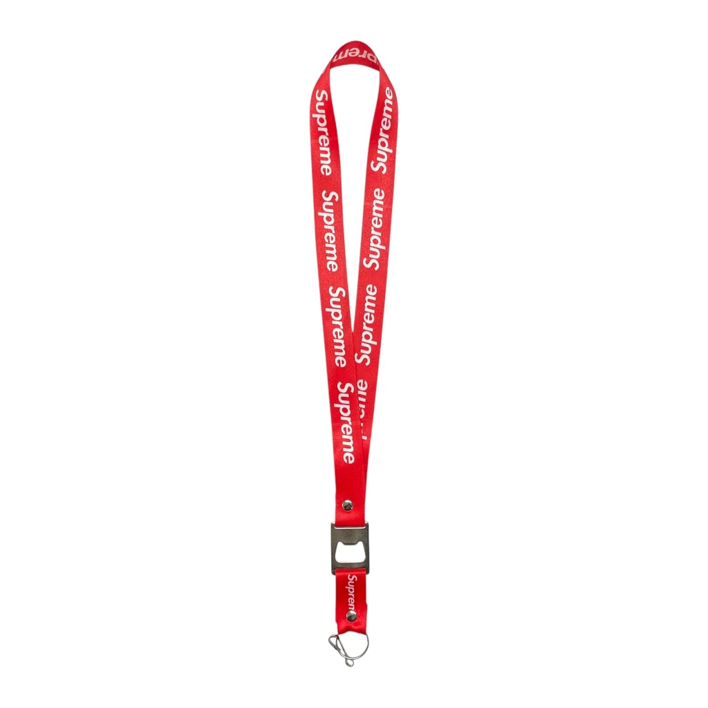 Lanyard con destapador Supreme rojo