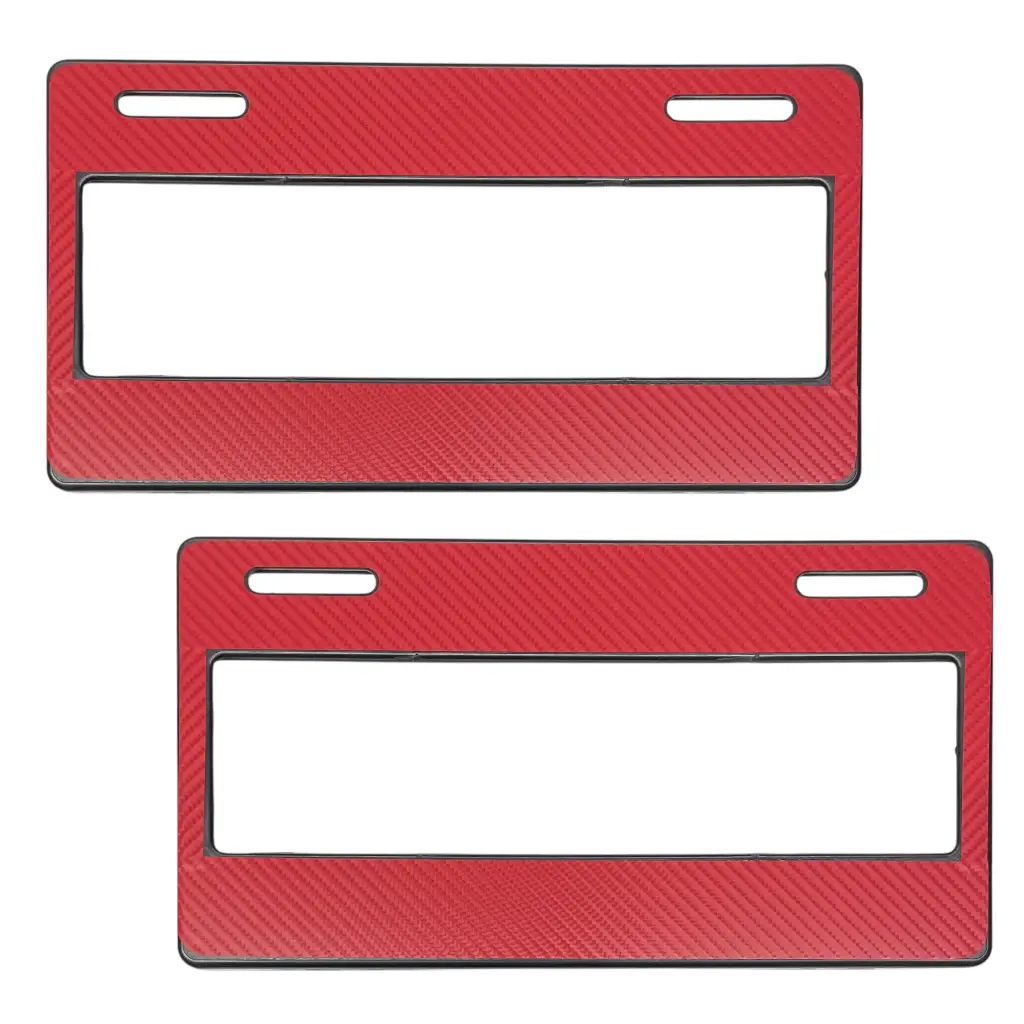 Portaplaca tipo fibra color rojo