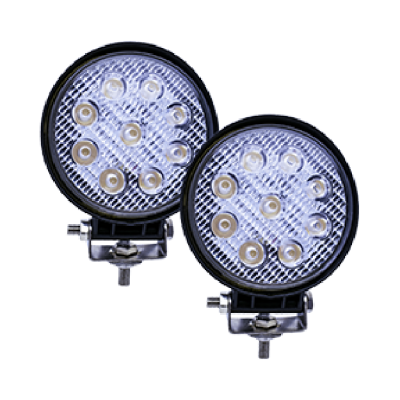 Faro redondo de 9 LED función fijo + estrobo