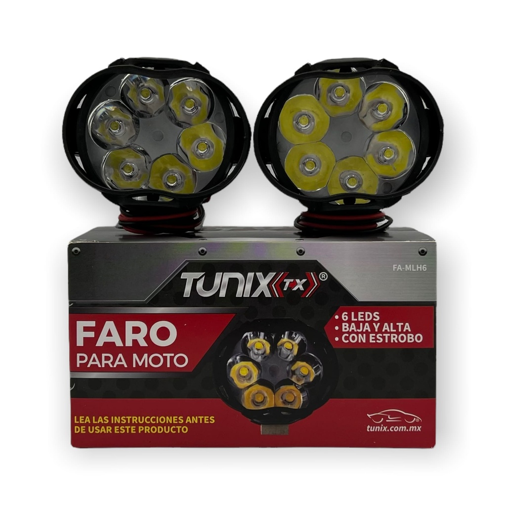 Faro para moto de 6 LED