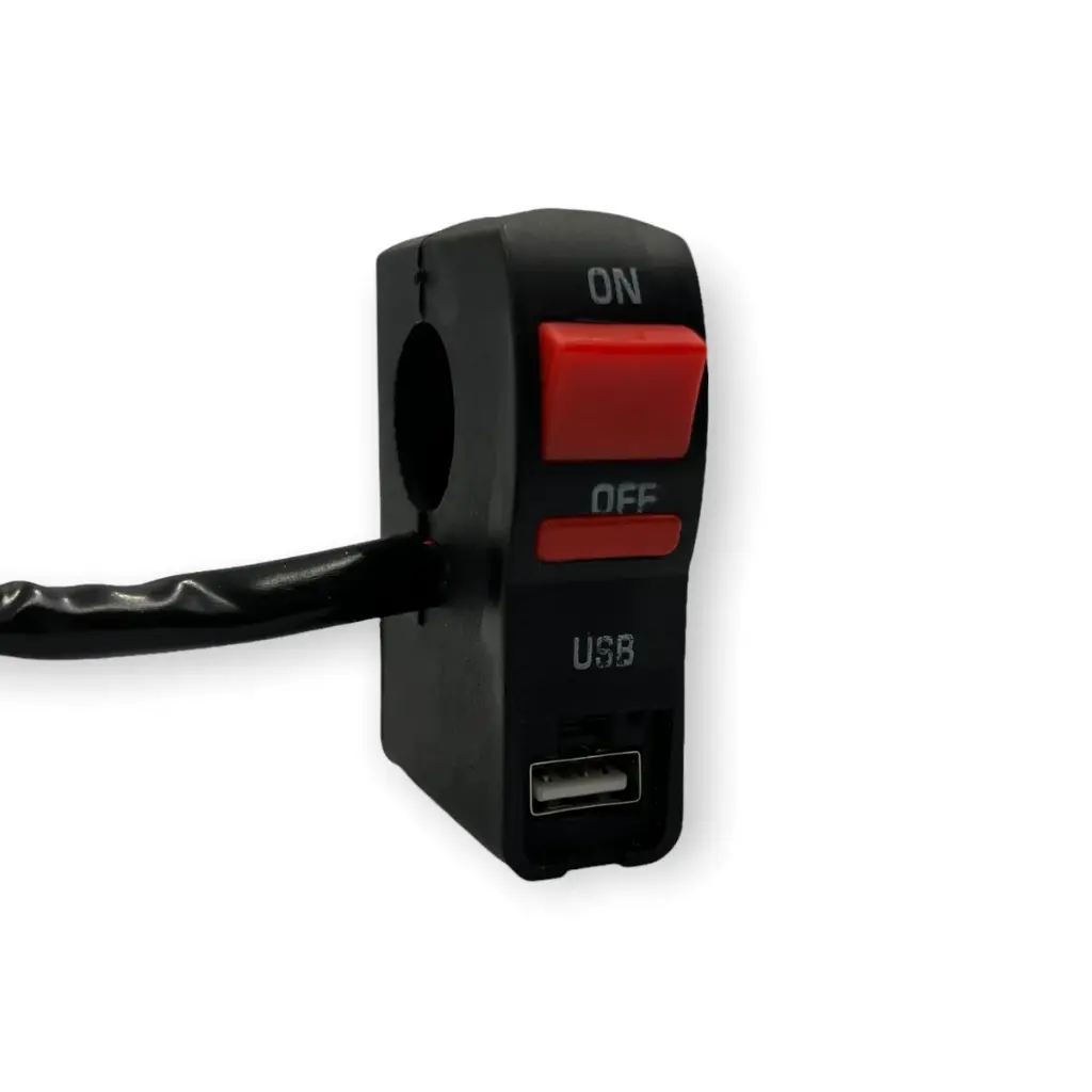 Switch para moto con USB