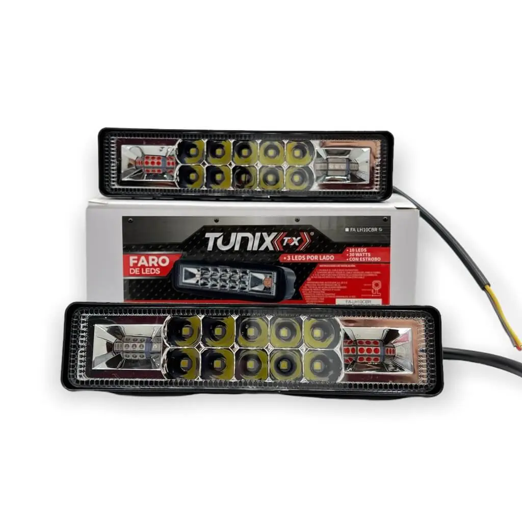 Barra LED con cuartos código patrulla Tunix