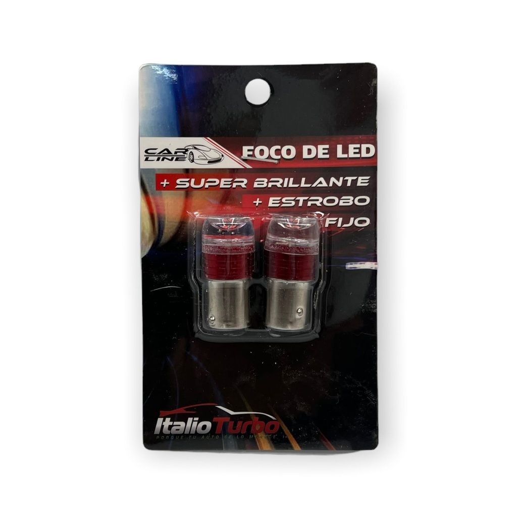 Foco con lupa de 2 polos patas disparejas color rojo (1034)