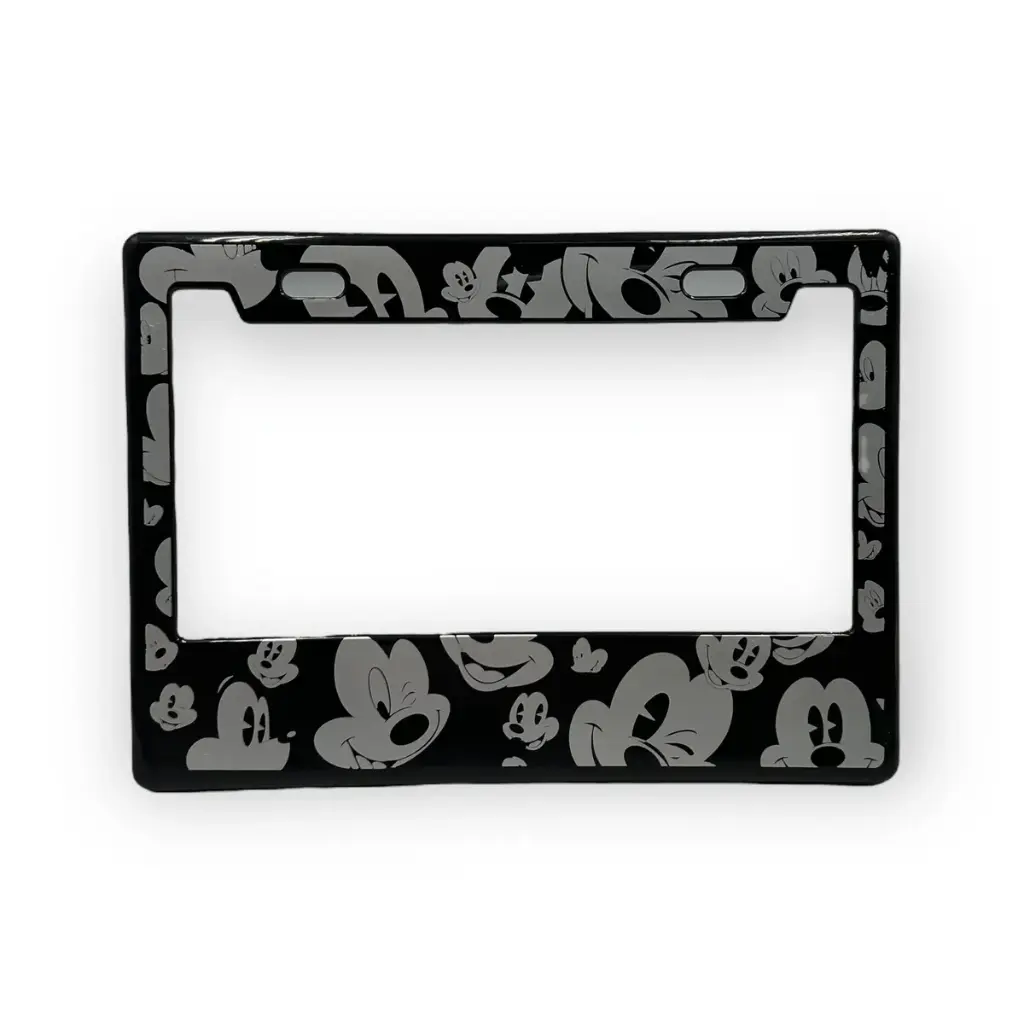 Portaplaca flexible para moto Mickey silver