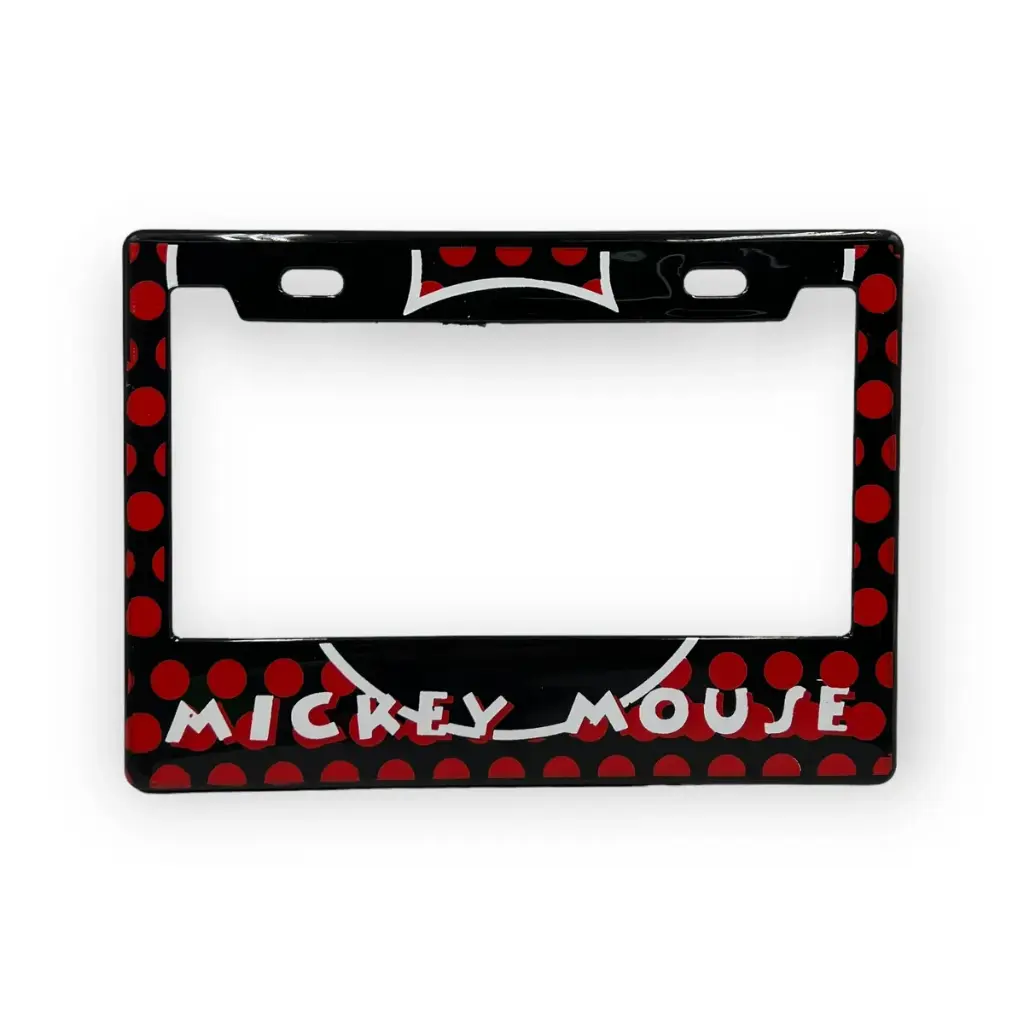 Portaplaca flexible para moto Mickey rojo