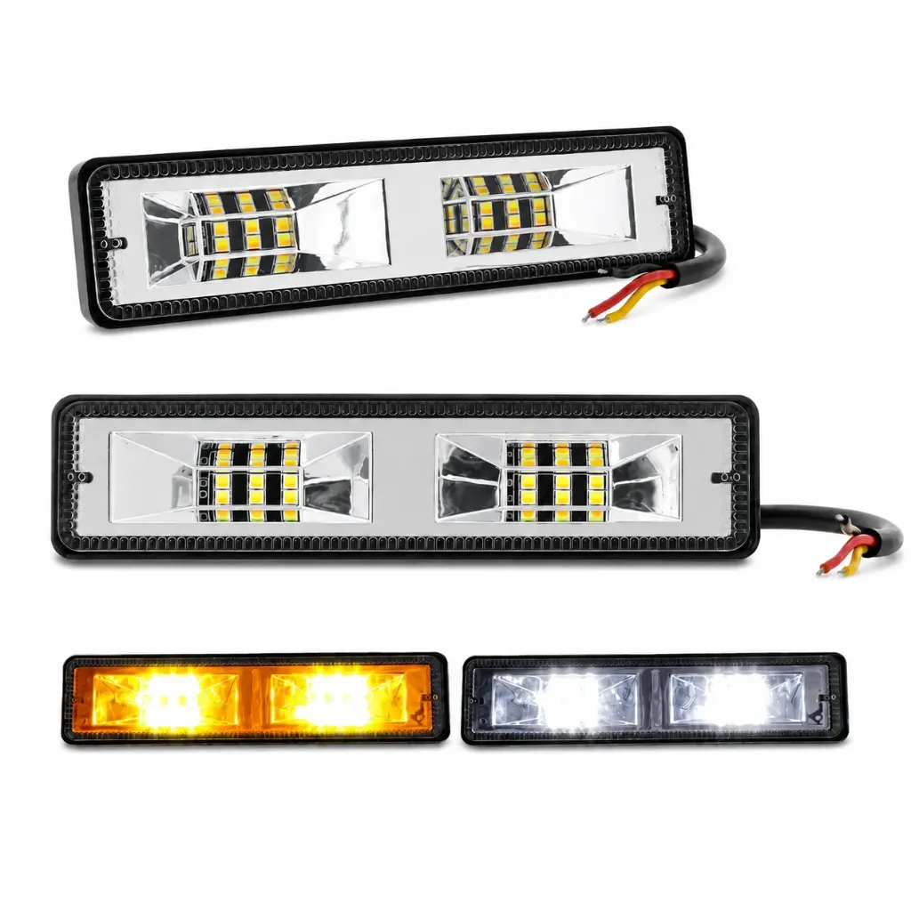 [FA-LH1012CY] Barra LED bicolor de dos paneles (blanco/ámbar)
