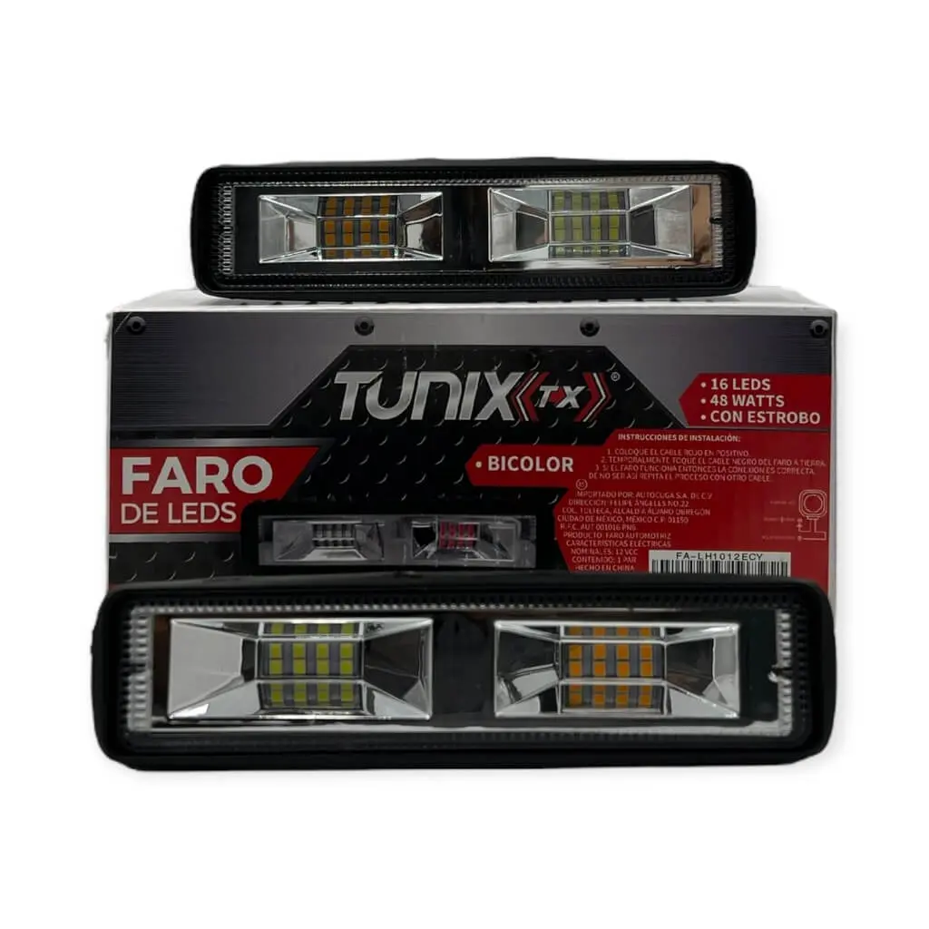 [FA-LH1012CY] Barra LED bicolor de dos paneles (blanco/ámbar)