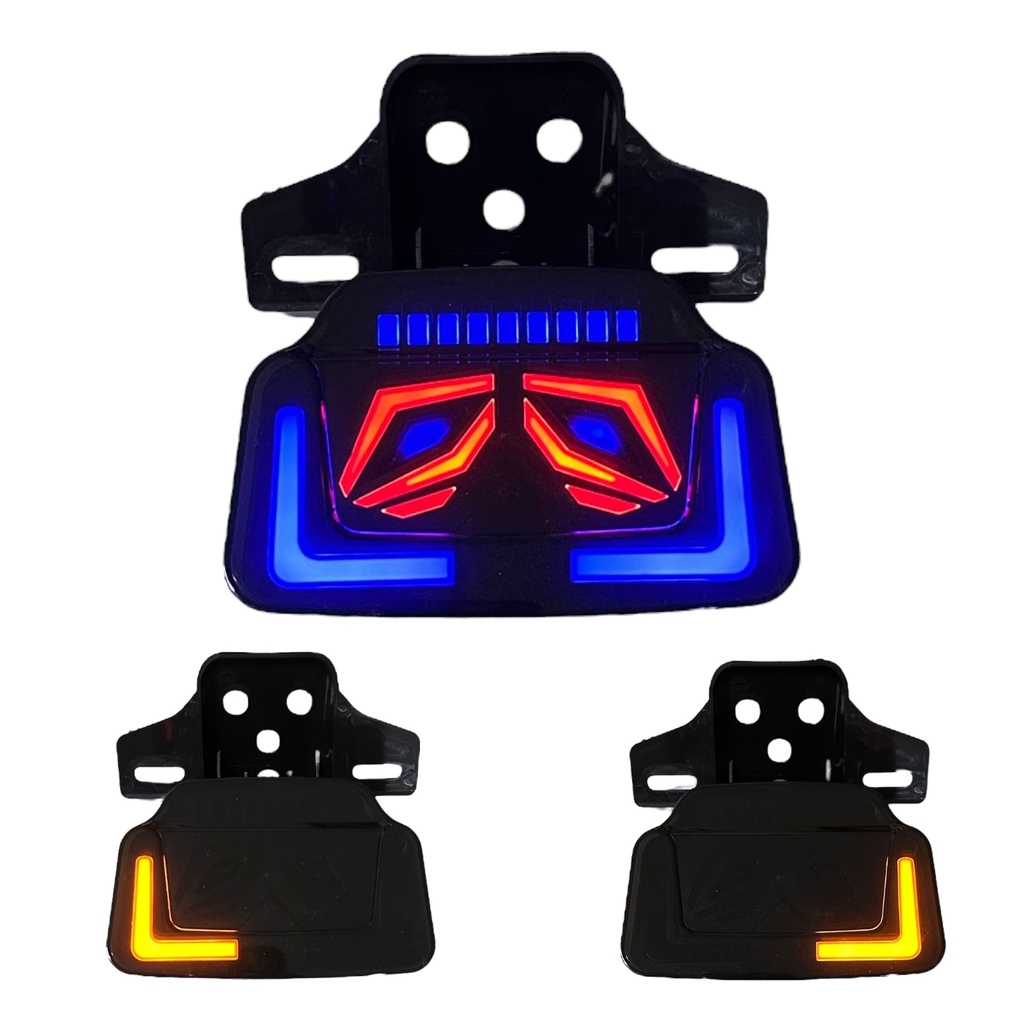 Calavera LED con funciones color (azul/amarillo/rojo)