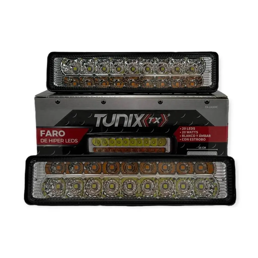 Barra de 18 LED LED bicolor (blanco/ámbar)