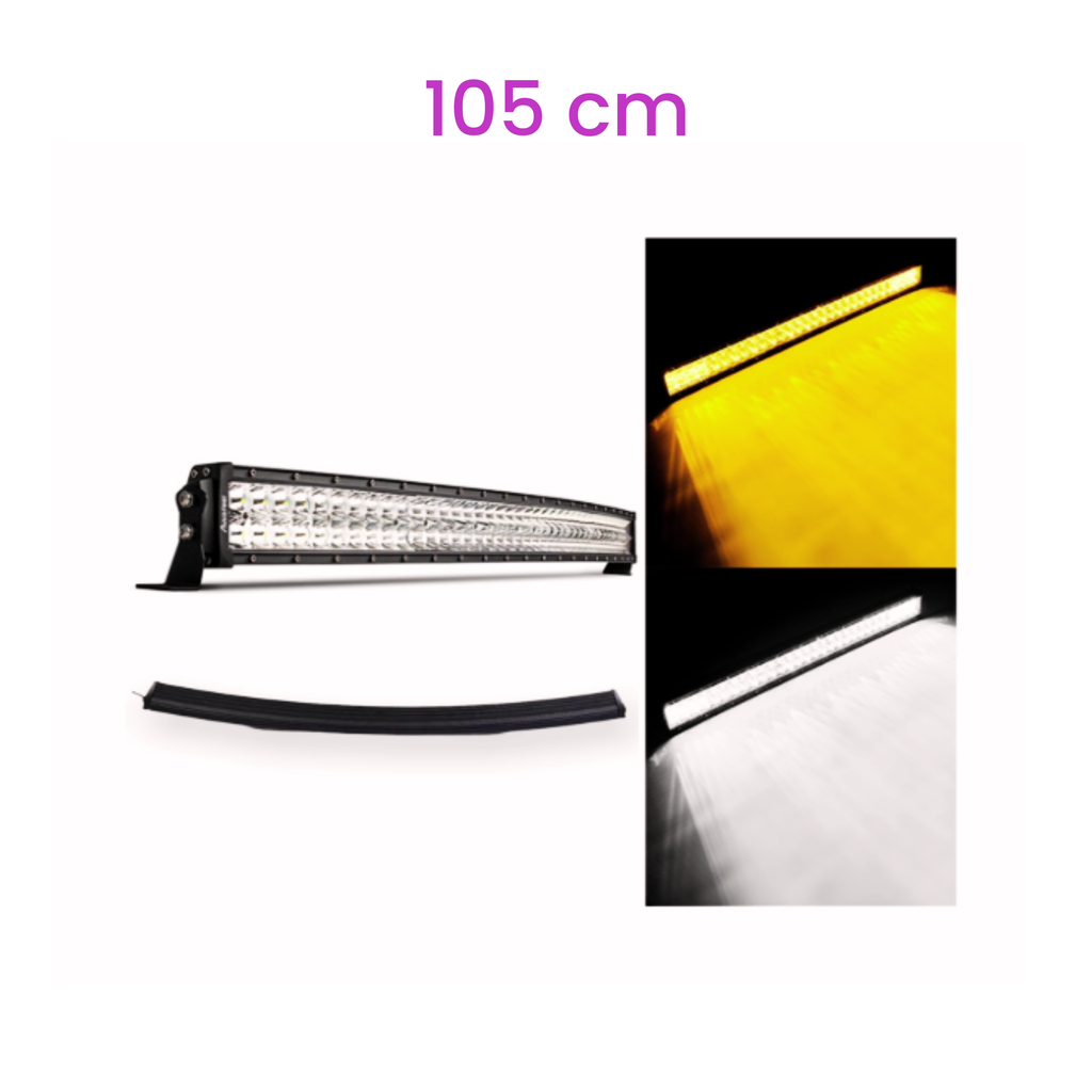 Barra LED curva bicolor (blanco/ámbar)
