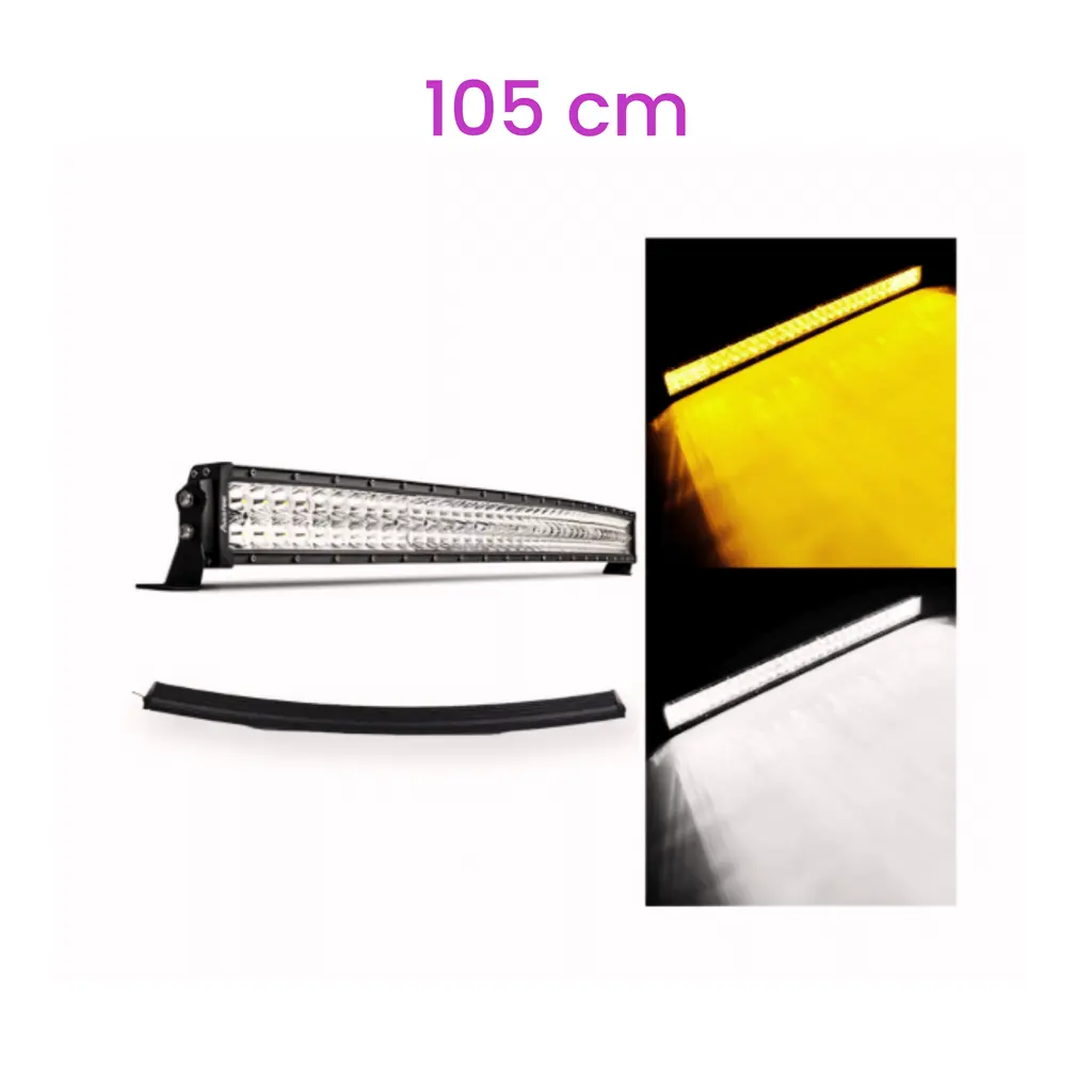 Barra LED curva bicolor (blanco/ámbar)