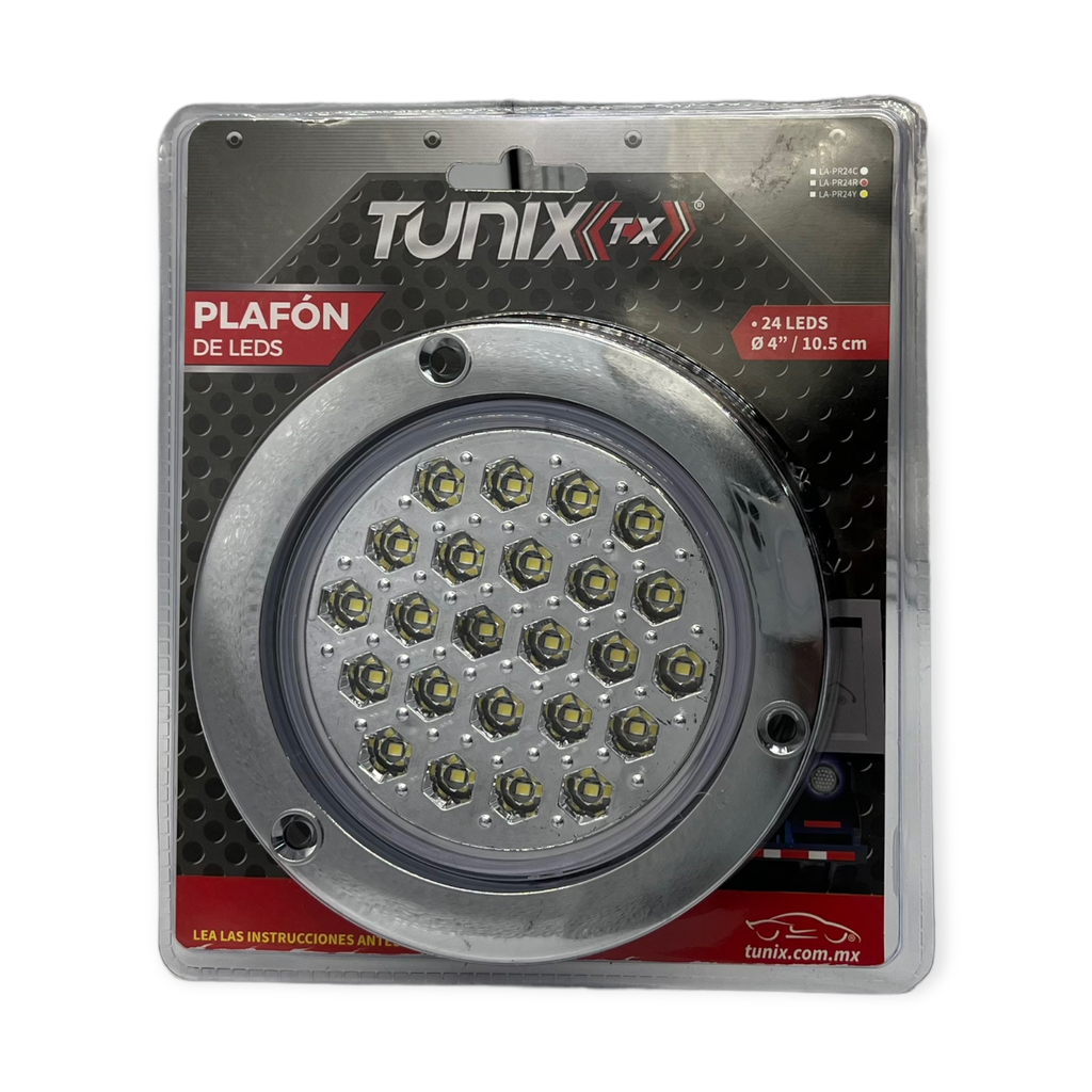 Plafón multivoltaje redondo universal de 24 LED