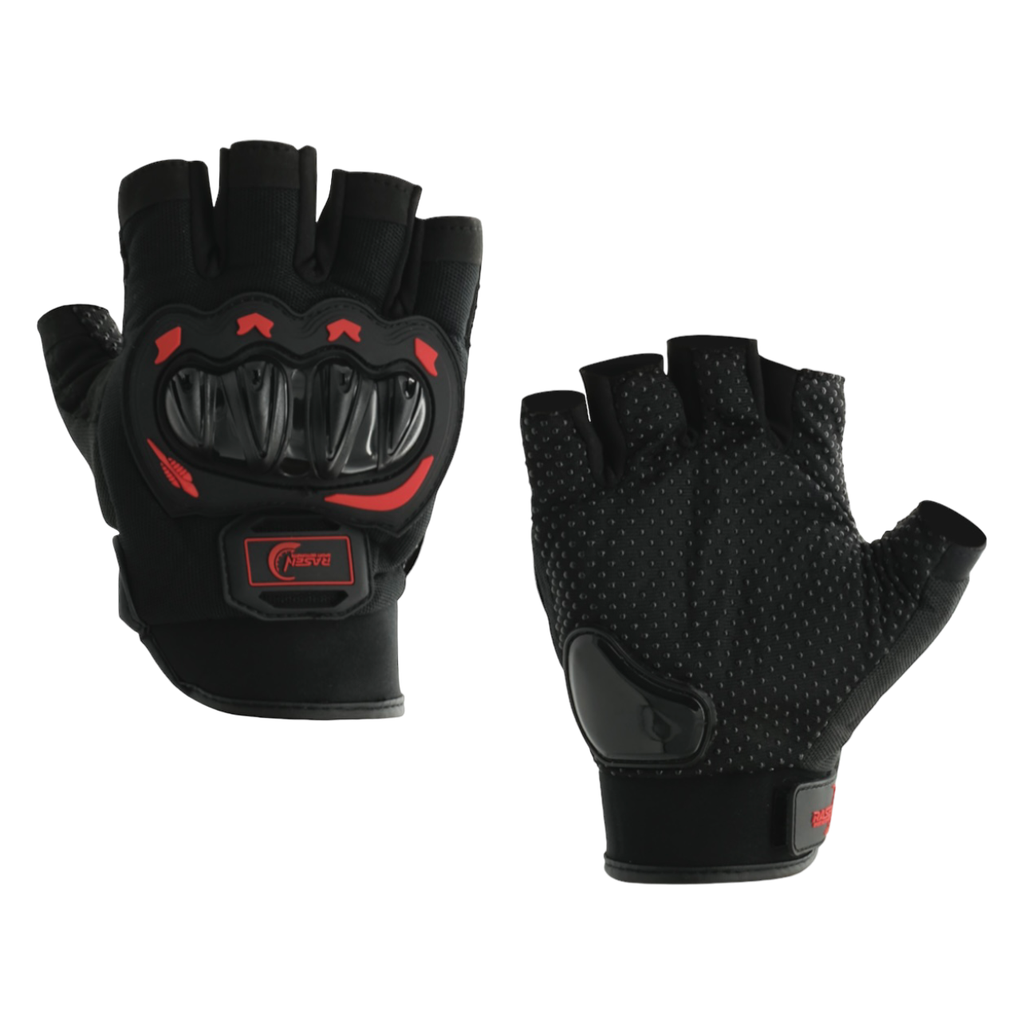Guante medio con protección y deslizante en varias tallas y colores 