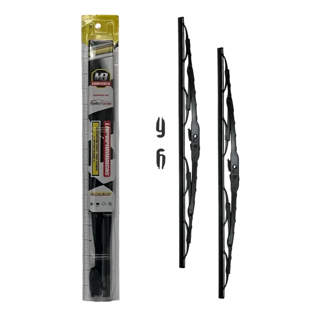 Limpiaparabrisas metálico reforzado grafitato