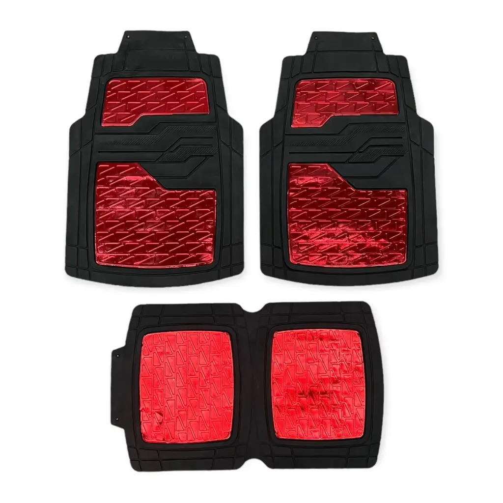 [TAM2207R/TAP-313NR] Tapete automotriz con posapié  (Rojo)