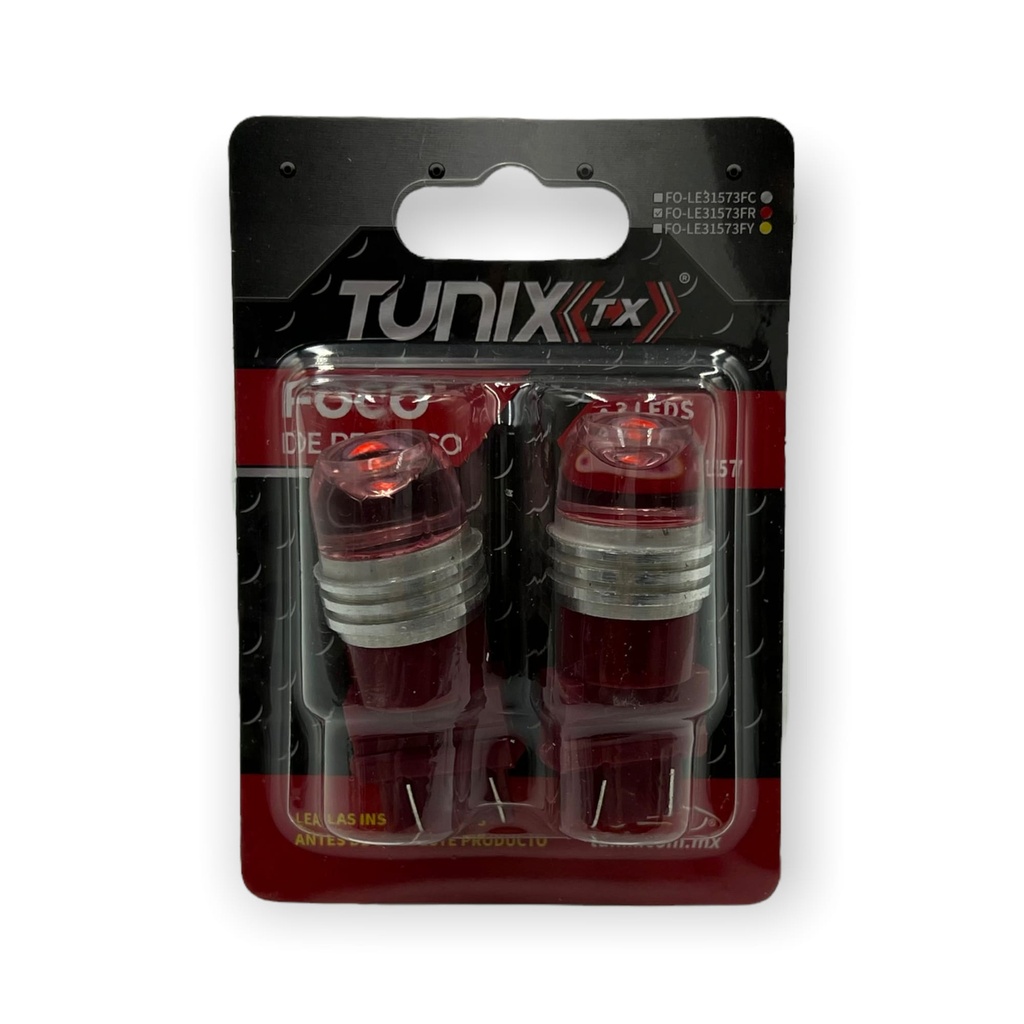 [FO-LE31573FR] Foco 3157 de 3 LED con lupa (Rojo)